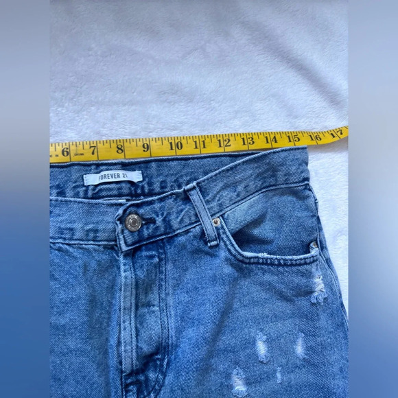 Forever 21 Ripped Distressed Jeans High Rise Denim Blue Size 29‎ - Picture 3 of 6